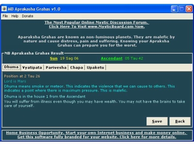 Product picture Vedic Astrology Aprakasha Grahas